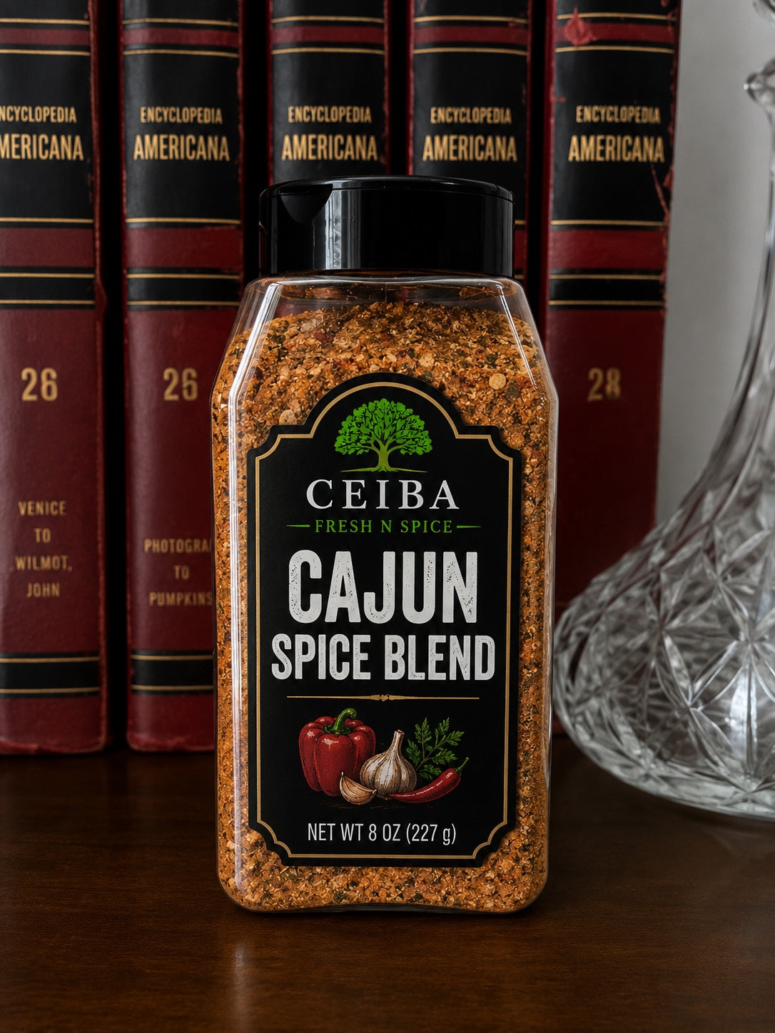 Ceiba Fresh N Spice Cajun spice blend in an 8 oz jar