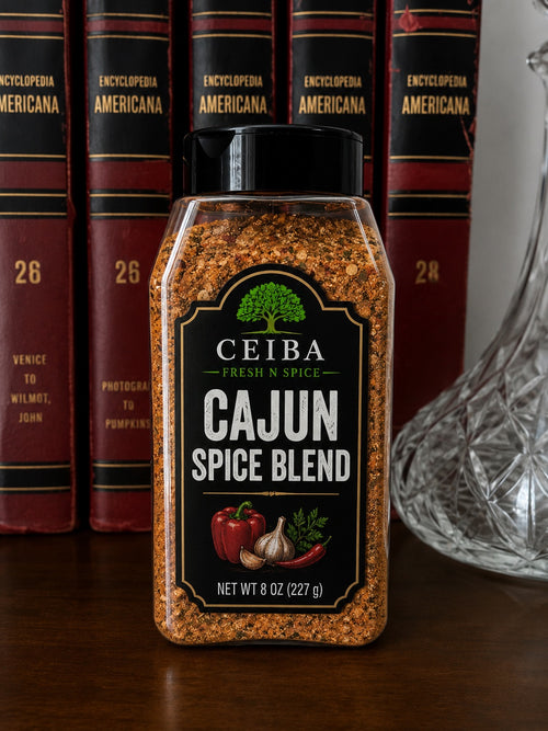 Ceiba Fresh N Spice Cajun spice blend in an 8 oz jar