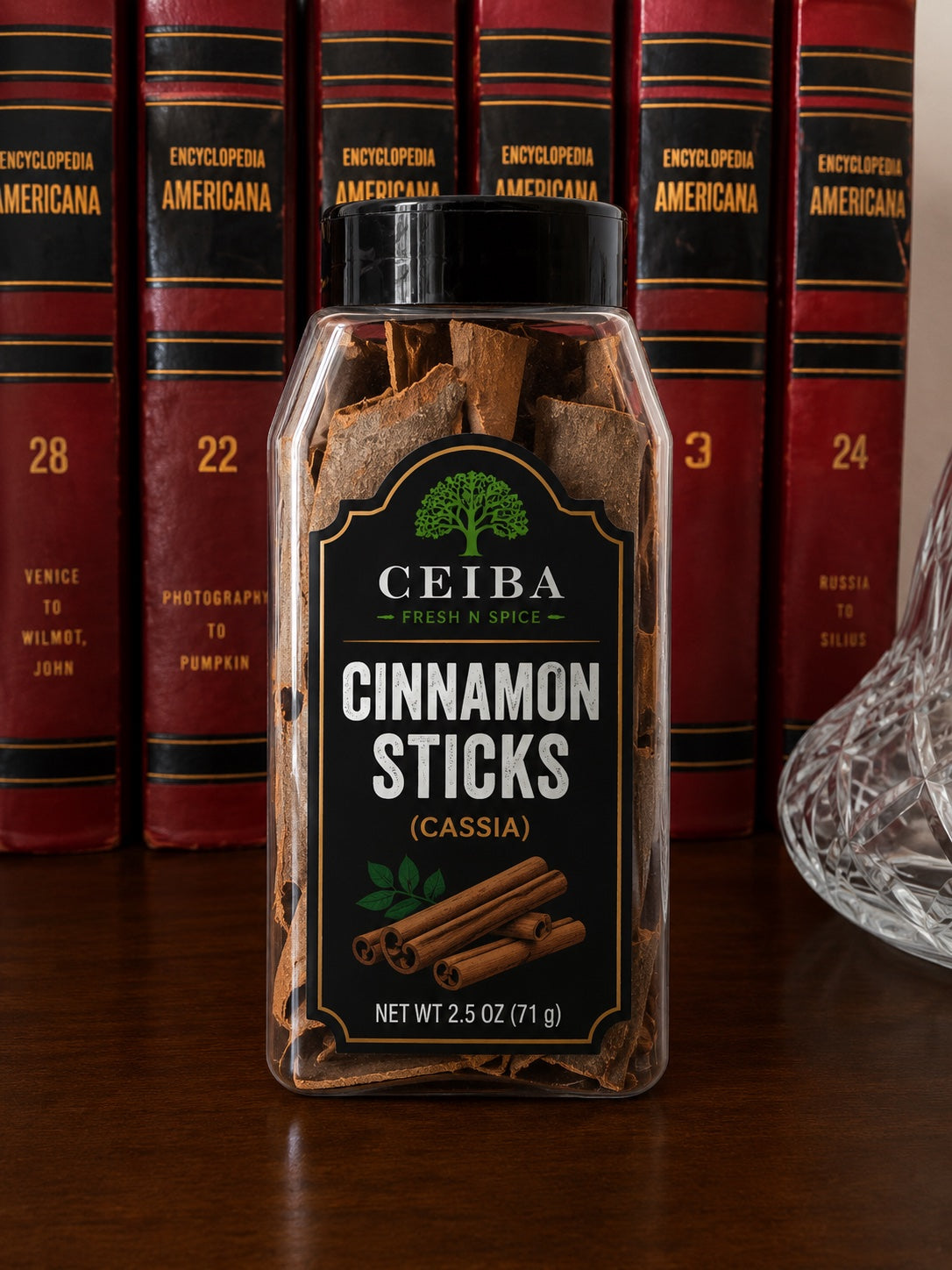 Ceiba Fresh N Spice cassia cinnamon sticks in a 2.5 oz jar